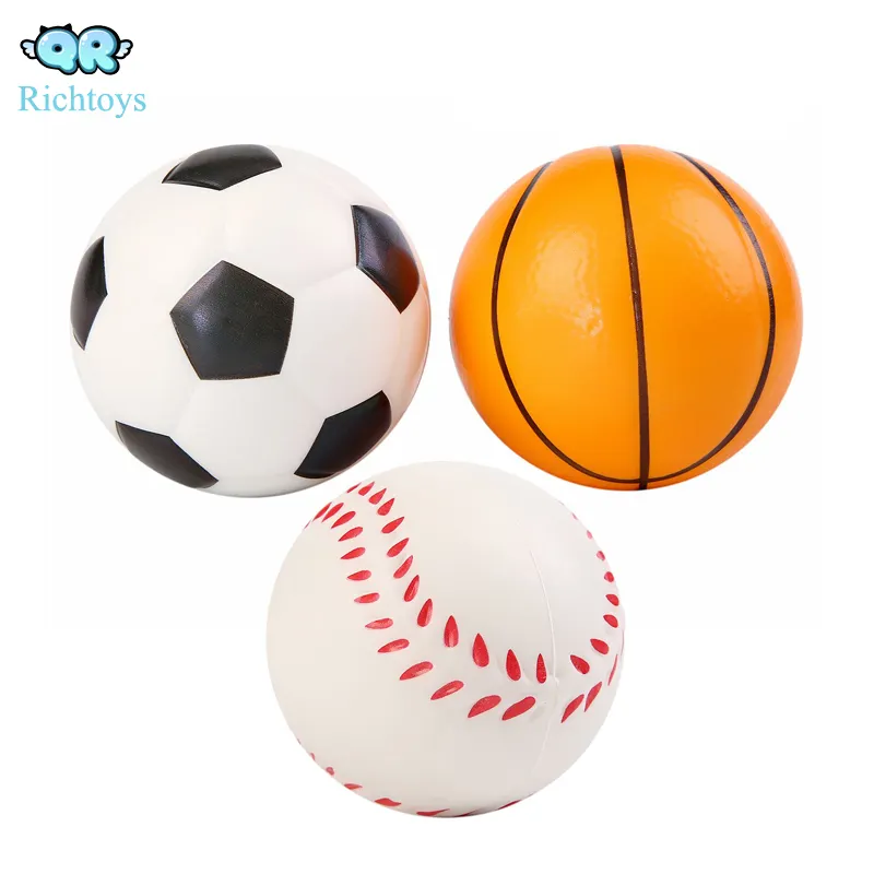 Pu köpük Mini spor topları stres topları çocuklar için parti Favor oyuncak