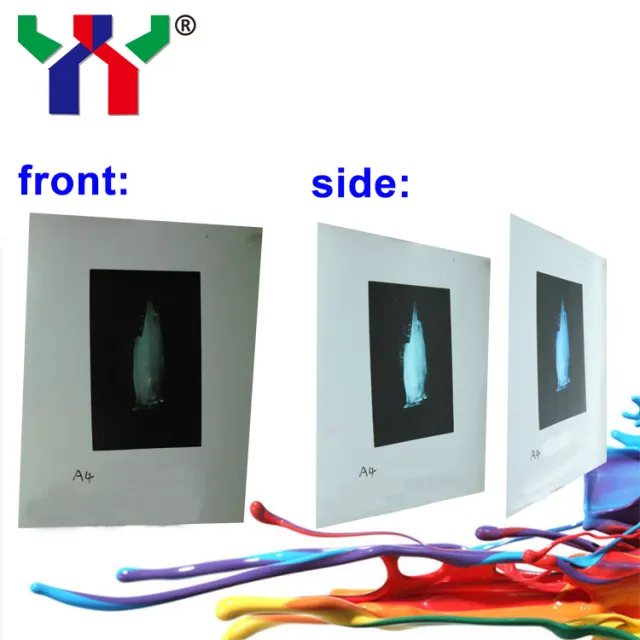 حار بيع شاشة الطباعة تغيير لون الحبر المتغير البصري للأمن الوثيقة A4 الأخضر إلى اللون الأزرق