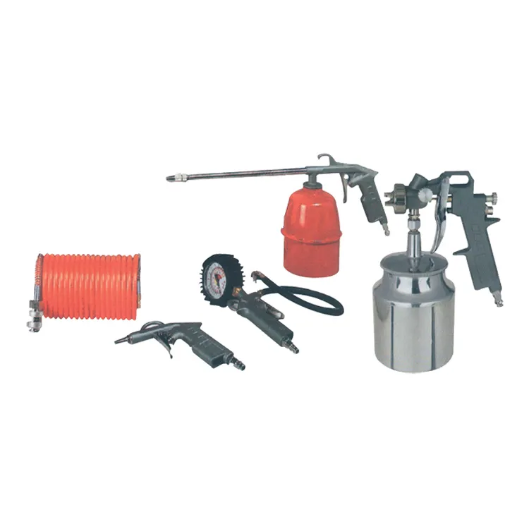 Air Compressor Accessories Spray Gun Inflator Air Blow Gun Hose Spray Paint Cleaning Kit 5Pcs