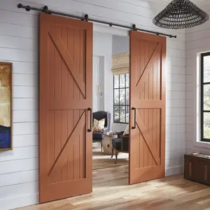 Hotel Guest Room Door Teak Wood Double Door Design Sliding Barn Door
