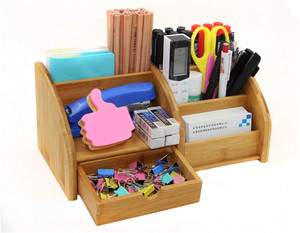 Porte-<span class=keywords><strong>papeterie</strong></span> de bureau en bambou, <span class=keywords><strong>organisateur</strong></span> de bureau - Product Image 2