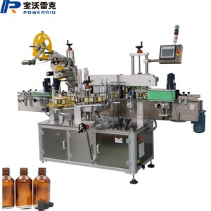 אוטומטי מחיר עגול סגלגל בקבוקון צנצנת כיכר יכול בקבוק דבק מדבקת מתייג כפול צד תיוג מכונת - Product Image 1