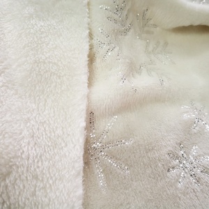 Bronzed Christmas <span class=keywords><strong>Snow</strong></span> Design 100% Polyester super weich warm Korallen Flanell Plüsch Fleece Stoff - Product Image 2