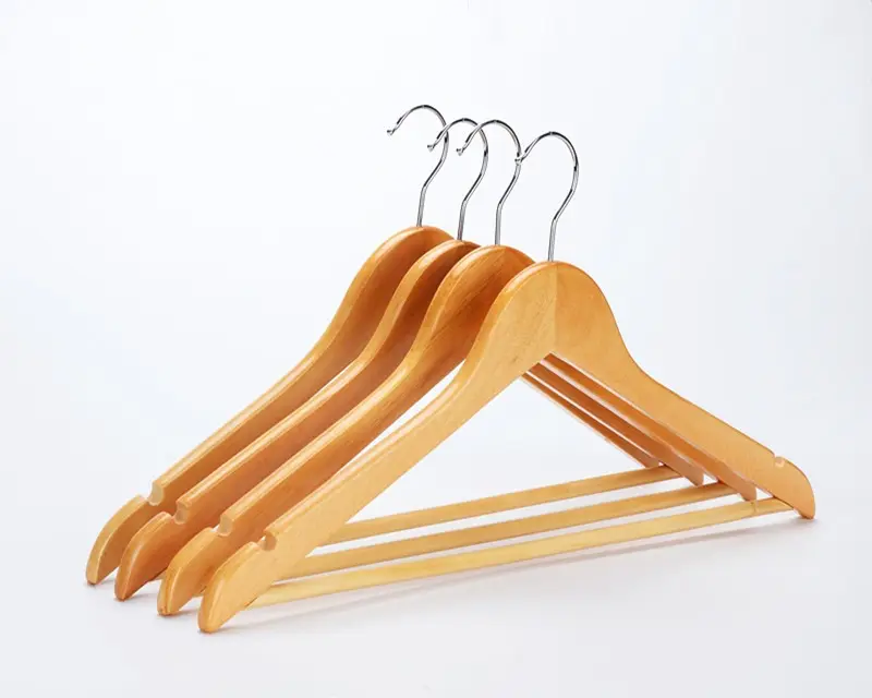 Inspring HIGH QUALITY WOODEN COAT HANGERS WOOD COATHANGERS SUIT TROUSER BAR