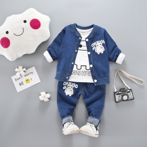 <span class=keywords><strong>1</strong></span>-4 anni vestito di stile coreano 3 pcs stampa merlano la rimozione della ragazza <span class=keywords><strong>vestiti</strong></span> del bambino per il ragazzo - Product Image 1