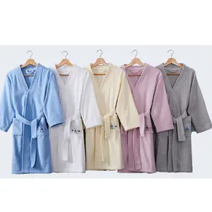 Wholesale white color kids spa robes luxury bathrobe turke cotton cheap kids spa robes wholesale kids spa robes