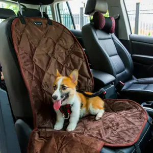 Protector impermeable para mascotas, asiento de coche para perros, para coche, camión, tipo trasero, funda de asiento multifuncional para mascotas, fundas de asiento de coche Tesla, conjunto completo rosa