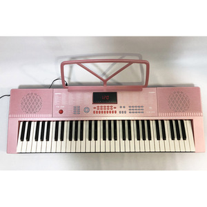 <span class=keywords><strong>Piano</strong></span> Digital 61 Nada <span class=keywords><strong>Piano</strong></span> Digital Warna Merah Muda Pabrikan Tiongkok Instrumen Musik Keyboard Elektronik untuk Anak Perempuan