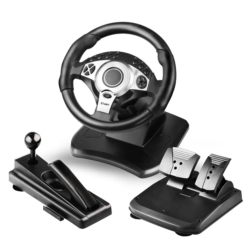 Cstar custom game 900 steering angle sport gaming racing racing wheel game for PS-3 PS2 PC