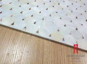 Thiết Kế Độc Đáo Mỏng Mẹ Của Ngọc Trai Gạch Khảm Vỏ Vỏ Tấm Cho Tường Gạch - Product Image 5