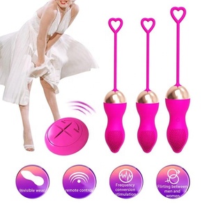 Bâton vibrant pour haltère vaginal Ensemble de boules de Kegel Télécommande <span class=keywords><strong>sans</strong></span> <span class=keywords><strong>fil</strong></span> Vibrateur Masturbation Masseur - Product Image 1