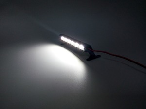 1:<span class=keywords><strong>10</strong></span> 1/<span class=keywords><strong>10</strong></span> Super luminosa barra luminosa a LED per RC 6 LED universale adatta per il controllo Radio 4x4 nero giocattolo materiale metallico - Product Image 3