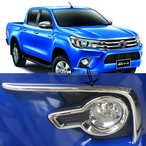 Cutout decorative door plate chromo fog light cover for toyota hilux revo 2015 - Product Image 3