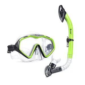 WAVE dive masked set Snorkel set maschera subacquea a basso volume e dry top snorkel scuba diving set di maschere per snorkeling in silicone