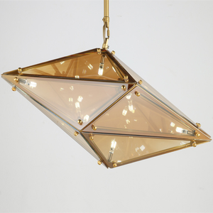 Lampe suspendue en verre à la forme d'ampoule, Design Unique, style européen, luminaire décoratif d'intérieur, disponible en noir, en gris et en ambre - Product Image 2