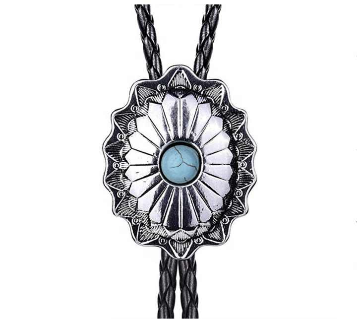 Direct Wholesale Costume Jewelry Supplies Antique Silver Celt Jewelry Shirt Bolo Tie Necklace