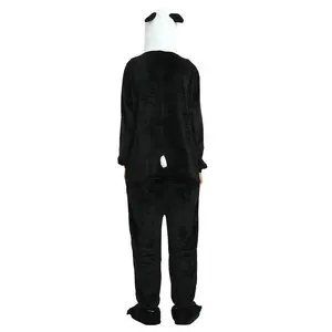 Panda Cosplay Pyjamas Erwachsene Unisex Tier Nachtwäsche Halloween Kostüm, Plüsch Cosplay Panda Tier Kostüm Pyjamas