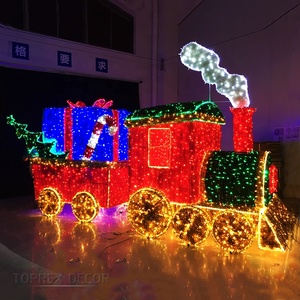 Décorations de Noël extérieures Toprex Decor, grand renne et traîneau 3D, lumières LED, imperméables, décorations de fêtes commerciales, fabrication industrielle - Product Image 4
