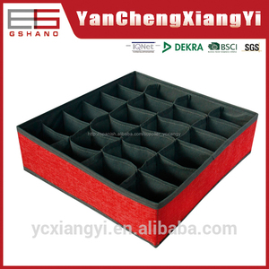 <span class=keywords><strong>Divisores</strong></span> <span class=keywords><strong>18</strong></span> plegable caja de almacenamiento de lino- como metal de diapositivas caja del cajón - Product Image 3