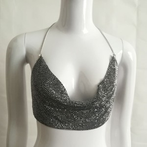 YSMARKET Hot Sale Summer Club Sexy Gold <strong>Sequin</strong> Women's Bra Cropped <strong>Top</strong> Party Short Diamond Bra Tank Tube <strong>Tops</strong> EYX615 - Product Image 4