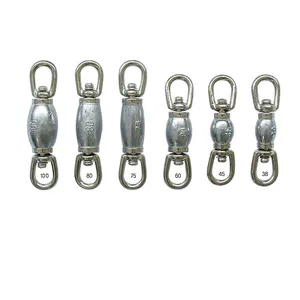 Brass polished tuna longline fishing lead swivel