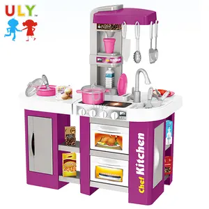 Hochwertiger Kunststoff Schöne lustige Kinder küchen spielzeug sets Multifunktions-Rollenspiel haus Kinderspiel zeug Küchen set Spielzeug für Mädchen