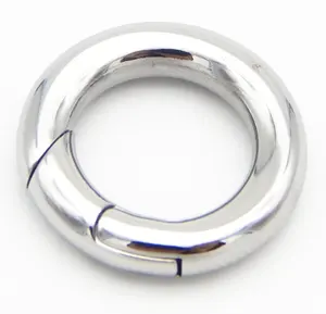 CTBX034 Wholesale 316L Stainless Steel Circle Hinged Clasp DIY China Jewelry Finding Round Circle Hinged Clasps