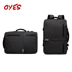 Oybp-9166 Laptop çantaları sırt çantası 17 inç Usb şarj portu Mens iş seyahat çantası sırt çantası