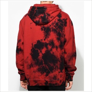 Nueva Moda Diseño De La Impresión Personalizada de <span class=keywords><strong>Cristal</strong></span> Tinte Rojo Sudadera Con Capucha Para Hombre Con Capucha - Product Image 2