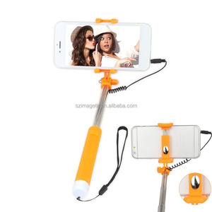 Más pequeño del mundo móvil de los regalos promocionales accesorios cable mini doblado selfie palo con espejo para cámara - Product Image 1