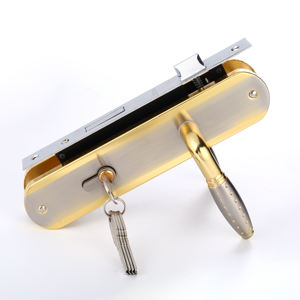 ETALIA品牌门锁铝柄铁板门锁金色大码门把手锁定设置 - Product Image 6