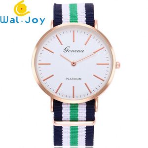 Reloj WJ-3395-2 Económico con Correa de Nylon Intercambiable, Caja Ultrafina en Oro Rosa, Esfera Personalizada, OEM - Product Image 3