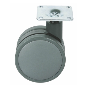 Castor Möbelrollen CASTER Schwenkbare Möbelrollen, JW-Serie Möbelrollen mit Doppelrad PP/Nylon Schwarz, Weiß Modern - Product Image 1