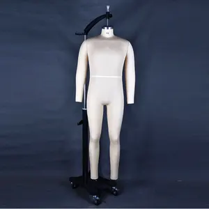 Maniquí de sastrería ajustable para hombre, maniquí de cuerpo completo para costura drapeada