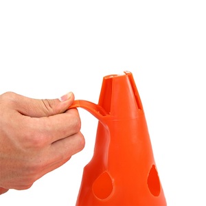 <strong>12</strong>&quot; square Base Football Training Marker <strong>Cone</strong> + ABS Slalom Pole Combination, Training Kits