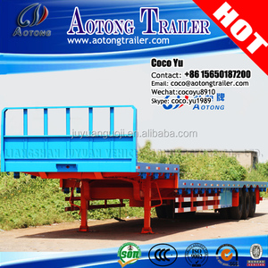 Caliente la venta <span class=keywords><strong>de</strong></span> 50 Toneladas 3 Ejes <span class=keywords><strong>de</strong></span> Cama Plana Camión <span class=keywords><strong>De</strong></span> <span class=keywords><strong>Carga</strong></span> uso góndola Semirremolque para Siria - Product Image 1