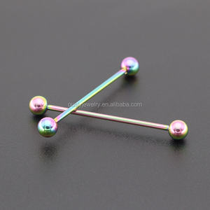 Anillo joya para <span class=keywords><strong>piercing</strong></span> de <span class=keywords><strong>lengua</strong></span> magnética falsa de acero inoxidable - Product Image 3