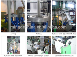 máquina de película de plástico soplado de baja tensión/ film soplado la extrusora para polietileno de alta densidad extruder - Product Image 2