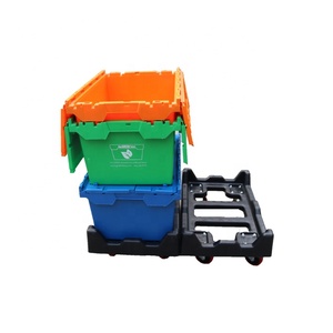 QS <span class=keywords><strong>80l</strong></span> Kotak Logistik dengan Tutup, Pergantian Logistik Nestable Wadah Penyimpanan Plastik Besar dengan Tutup Bergerak Kotak Penyimpanan Totes - Product Image 3
