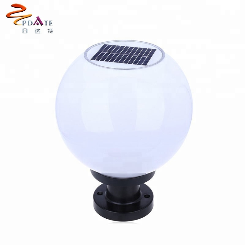 Солнечный свет водонепроницаемый беспроводной сад Dia200mm/250 мм/300 мм фонарный столб на солнечной ворота уличные фонари солнечный свет сада на открытом воздухе