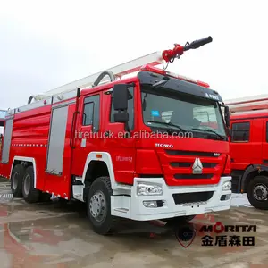 SINOTRUK HOWO 6x4 drive 11000 liter fire truck dimension for sale