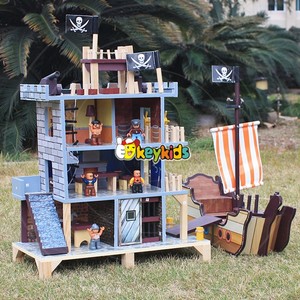 Casa delle Bambole Pirata in Legno a 3 Piani, Giocattolo Economico per Bambini W06A162 - Product Image 5