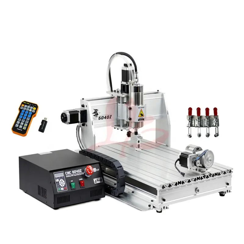 Factory Price 6040Z-1500W Mini CNC Milling Machine 6040 4 Axis with USB Port Wood Working Carving Cutting Equipment