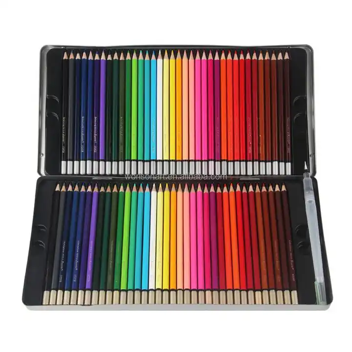 Set of 72 Watercolor Pencil in Tin Box - China Color Pencil