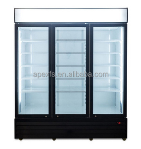 Présentoir à trois portes en verre pour boissons fraîches, frigo, vitrine - Product Image 4