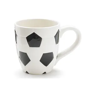 Copo de café cerâmico de futebol, estilo único, atacado