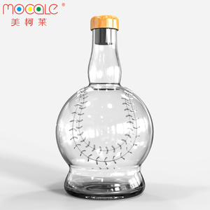 Bóng Chày Loạt 500Ml Squabby Glass Chai Rượu <span class=keywords><strong>Vodka</strong></span> Whiskey Chai - Product Image 4