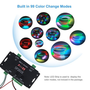 Sp201e Dmx Naar Spi Controller Decoderer Ws2812b Ws2811 Sk6812 Ws2801 Ws2813 Lp6803 8806 1903 Rgbww Led Pixel Lichtstrip Dc 5V ~ 24V - Product Image 5