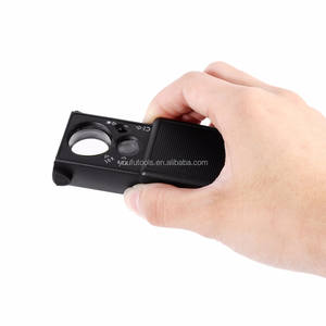 Loupe de poche Portable 30X/60X, Double lentilles, lumière UV LED en verre de Type traction 1 pièce - Product Image 6