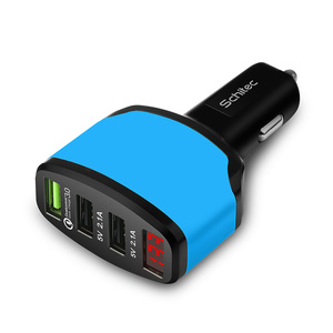 Xiaomi — téléphone <span class=keywords><strong>Portable</strong></span> de voyage à affichage LED, QC3.0, <span class=keywords><strong>avec</strong></span> 3 ports USB, chargeur de voiture - Product Image 1